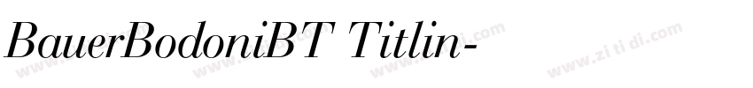 BauerBodoniBT Titlin字体转换